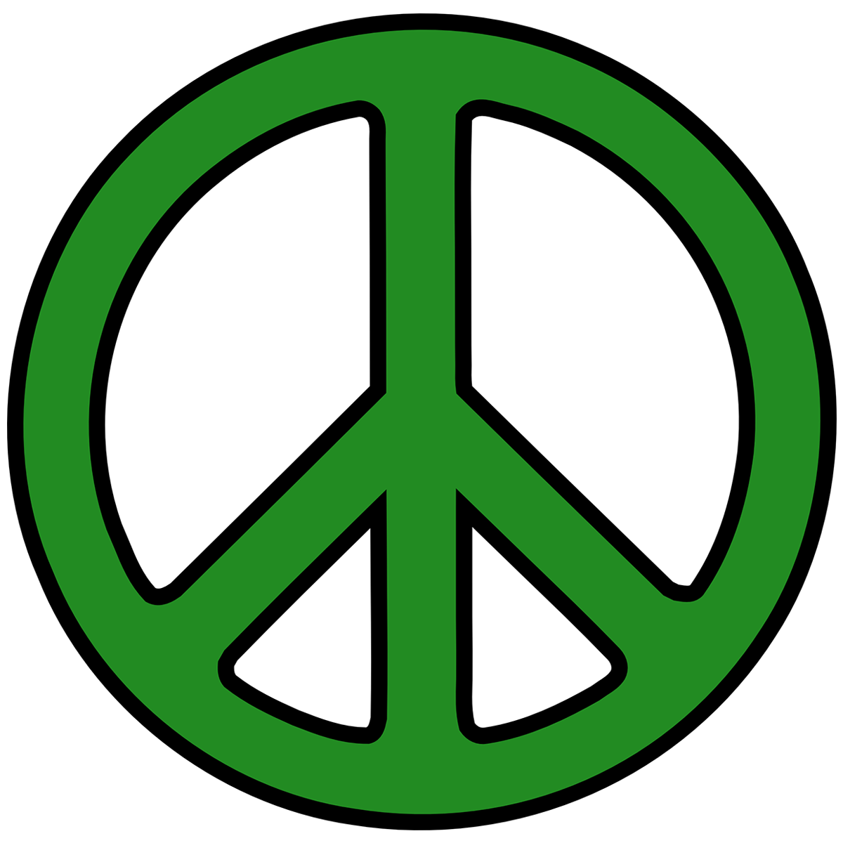 Green Peace Sign Filter