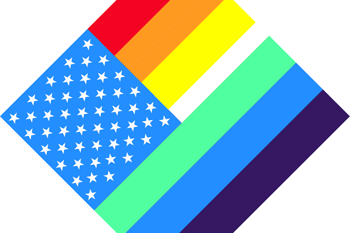 Rainbow American Flag Filter